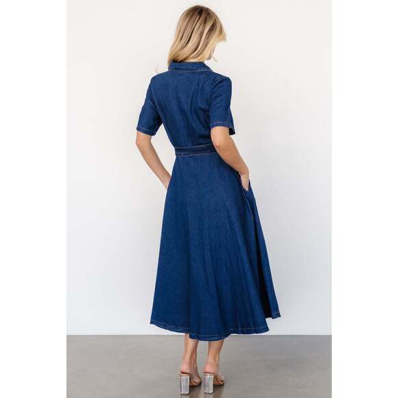 Baltic Born Janelle Midi Dress | Denim Blue Size LL - Picture 4 of 5